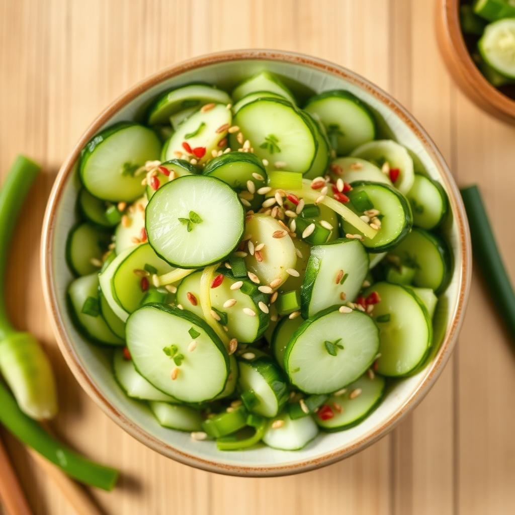Article image for: What Is the Best Crispy Asian Cucumber Salad Recipe? - A professional photo related to food & drink