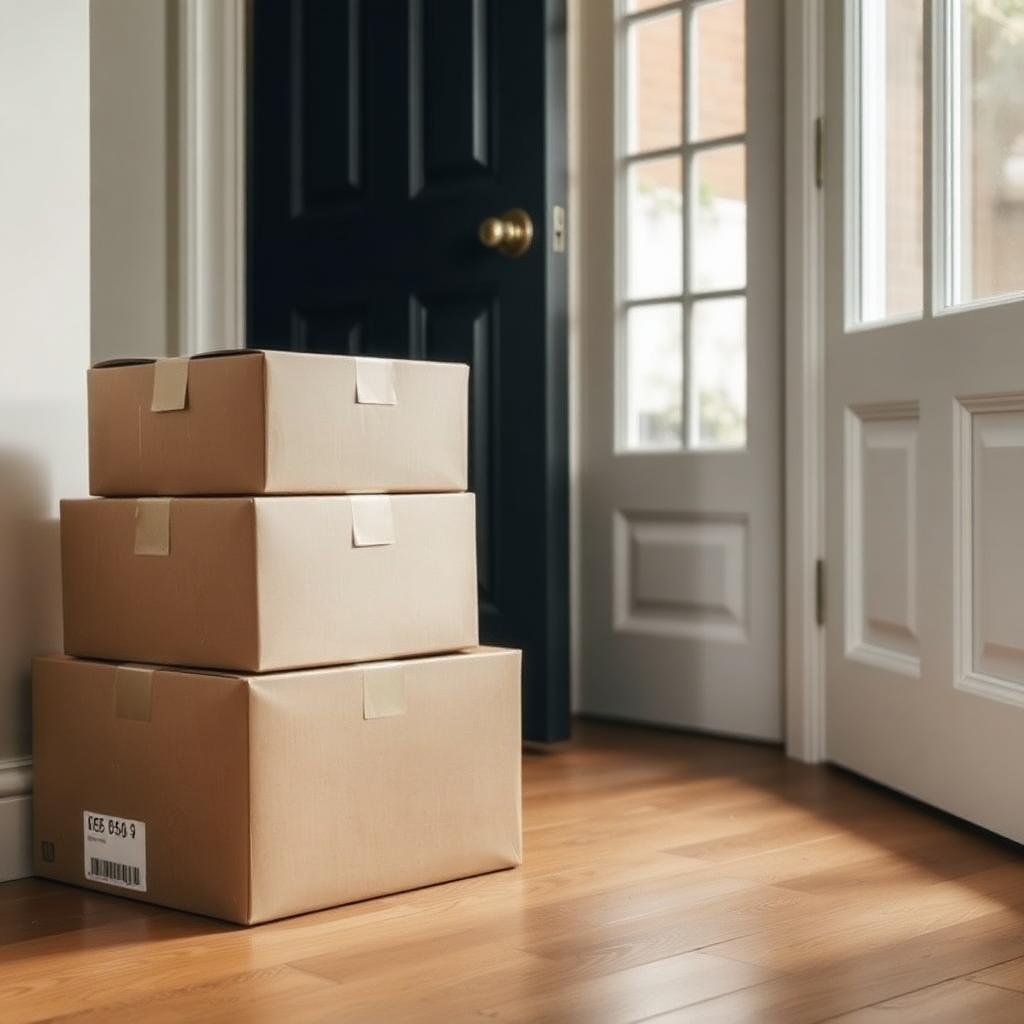 Amazon Prime Day 2026: Stack of cardboard delivery boxes piled on a sunny doorstep