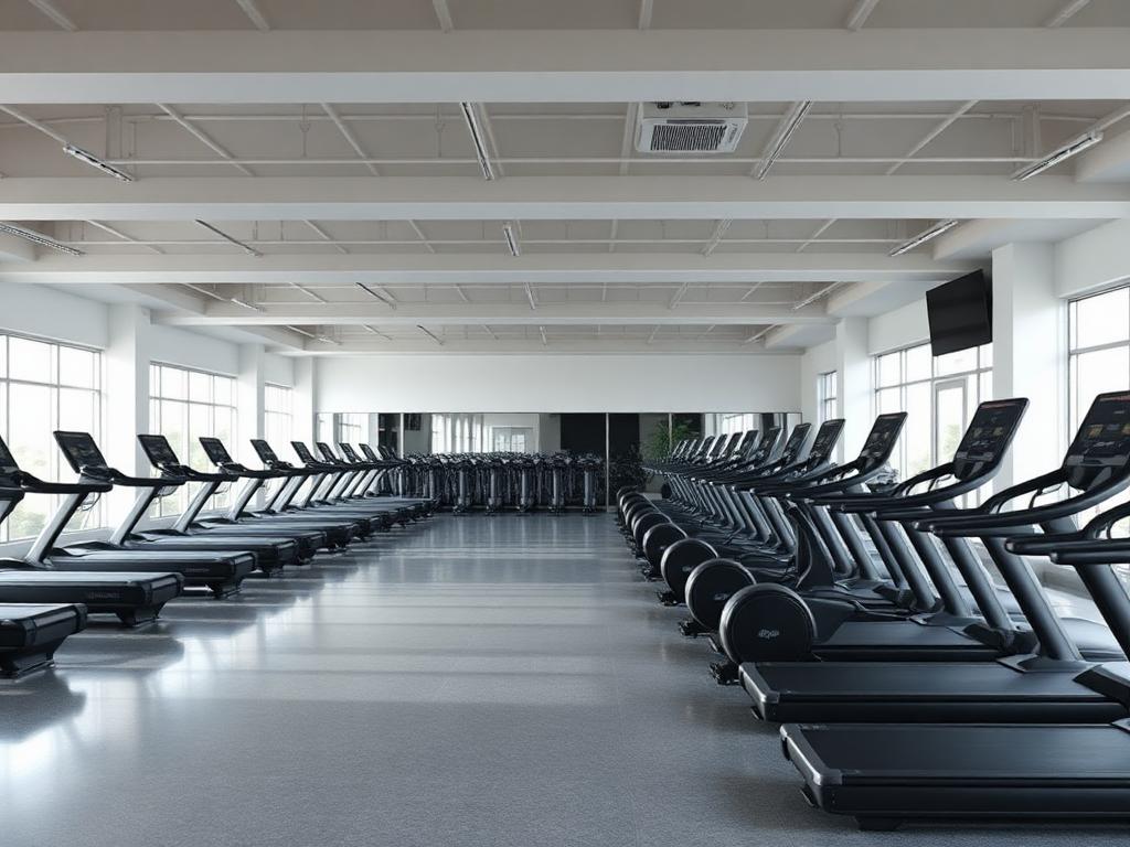 Gym floor at David Lloyd Aberdeen with Technogym cardio and strength kit