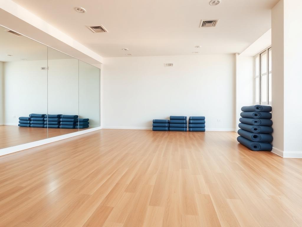 Much Is David Lloyd Reading Membership: Group fitness studio with wooden floor and mirrors inside a UK health club