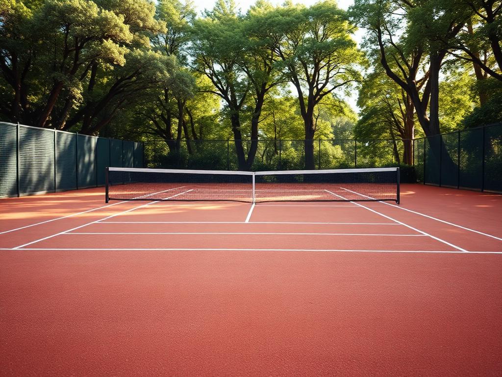 A tennis court at a David Lloyd style racquets club, the format the founder later took to Australia under a different brand