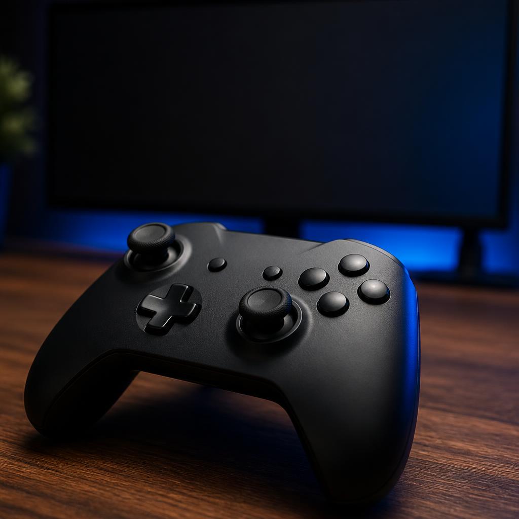 Generic black video game controller on a desk symbolising the Bungie studio layoffs and Destiny 2 development wind down