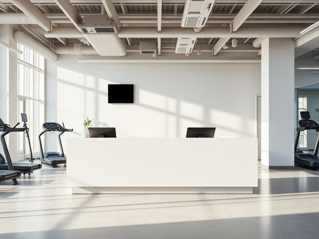 I Cancel My EoS Fitness Membership Cleanly: Front desk and reception area inside a modern gym