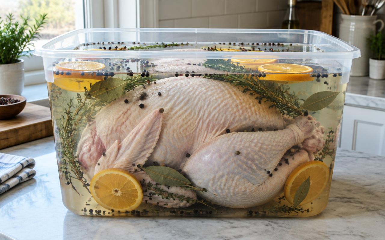 Article image for: How Do You Brine a Turkey for a Juicy Thanksgiving Bird? - A professional photo related to food & drink
