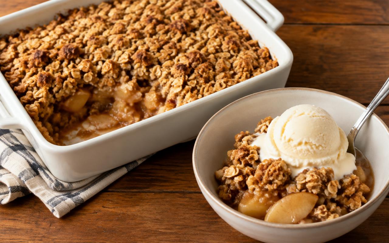 How Do You Make Apple Crisp With a Crunchy Oat Topping?
