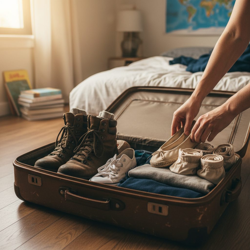 Article image for: How Do You Pack Shoes in a Suitcase? - A professional photo related to travel