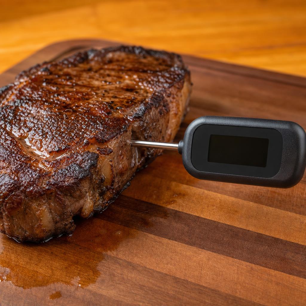 Article image for: How do I use a meat thermometer correctly? - A professional photo related to food & drink