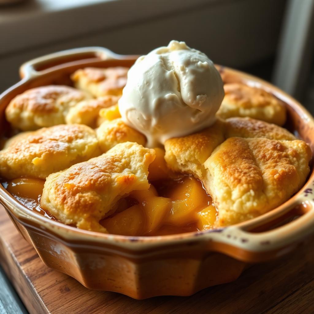Article image for: What Is the Best Southern Peach Cobbler Recipe With a Biscuit Topping? - A professional photo related to food & drink
