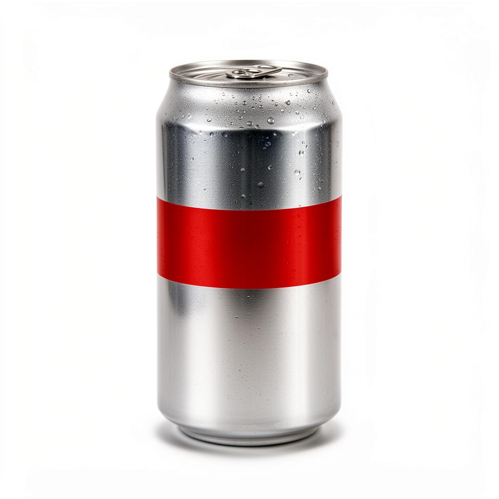 What's the Difference Between Diet Coke: A single dark colored soda can on a glossy black surface with dramatic side lighting